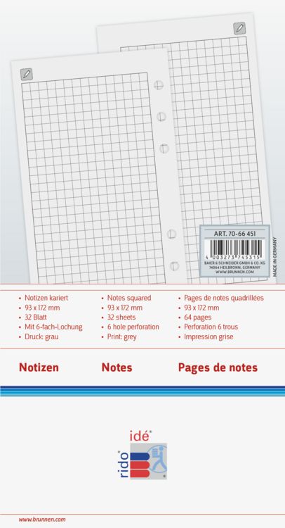 Produktbild: TimerTiming2 kariert Notiz Formular