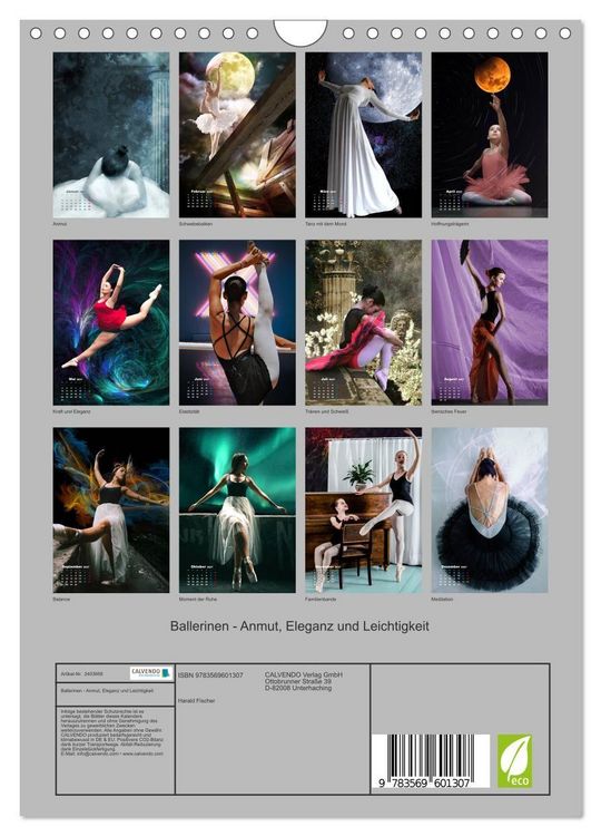 Produktbild: Ballerinen - Anmut, Eleganz und Leichtigkeit (Wandkalender 2027 DIN A4 hoch), CALVENDO Monatskalender