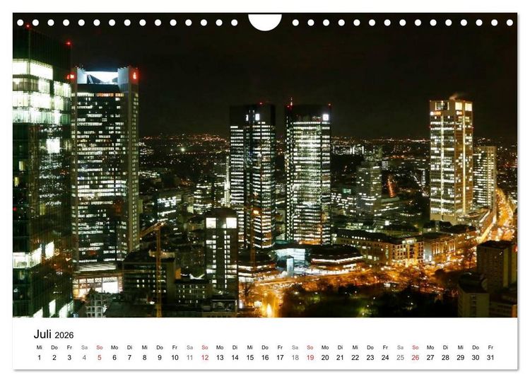 Produktbild: Frankfurt Skyline von Petrus Bodenstaff (Wandkalender 2026 DIN A4 quer), CALVENDO Monatskalender