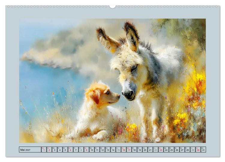 Produktbild: Zwergesel. Kleine Langohren mit gro&szlig;em Charme (hochwertiger Premium Wandkalender 2027 DIN A2 quer), Kunstdruck in Hochglanz