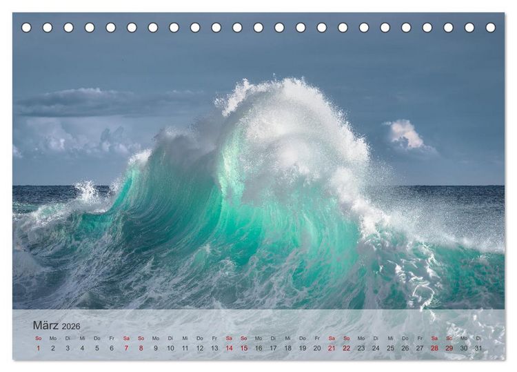 Produktbild: Rhapsodie in Blau (Tischkalender 2026 DIN A5 quer), CALVENDO Monatskalender