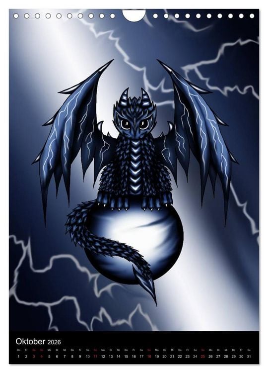 Produktbild: Drachen (Wandkalender 2026 DIN A4 hoch), CALVENDO Monatskalender