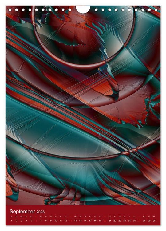 Produktbild: Digitale Kunst - rund und bunt (Wandkalender 2026 DIN A4 hoch), CALVENDO Monatskalender