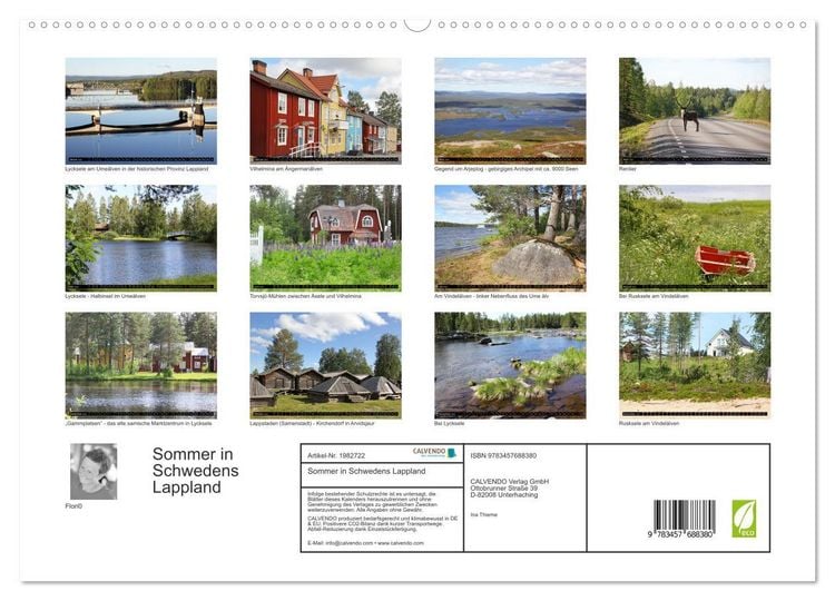 Produktbild: Sommer in Schwedens Lappland (hochwertiger Premium Wandkalender 2026 DIN A2 quer), Kunstdruck in Hochglanz