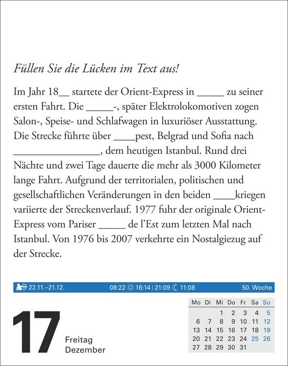 Produktbild: Wissen Tagesabrei&szlig;kalender 2027 - Quizfragen aus Geschichte, Politik, Kultur, Technik und Sport