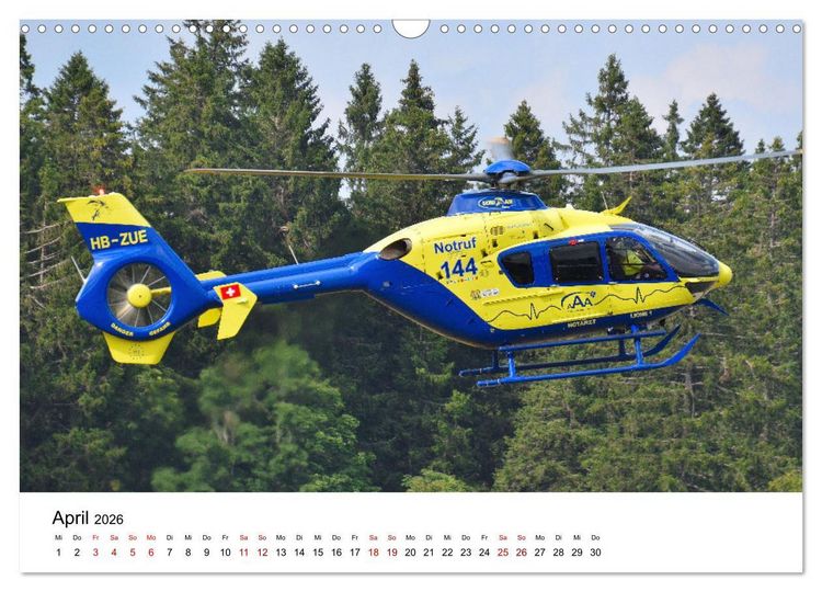 Produktbild: Rettungshubschrauber in Action (Wandkalender 2026 DIN A3 quer), CALVENDO Monatskalender