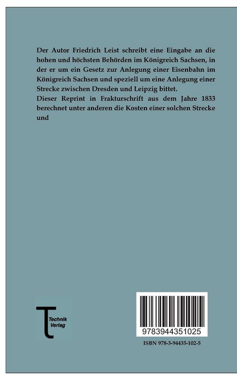 Produktbild: &Uuml;ber ein s&auml;chsisches Eisenbahn-System als Grundlage eines allgemeinen deutschen Eisenbahn-Systems