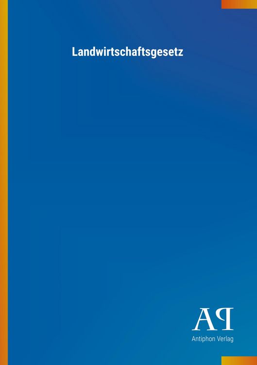 Produktbild: Landwirtschaftsgesetz