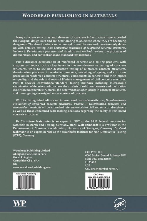 Produktbild: Non-Destructive Evaluation of Reinforced Concrete Structures