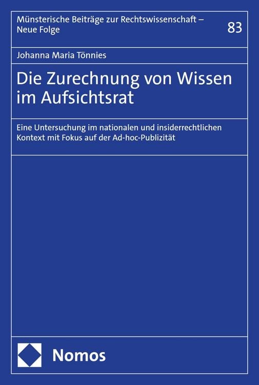 Produktbild: Die Zurechnung von Wissen im Aufsichtsrat