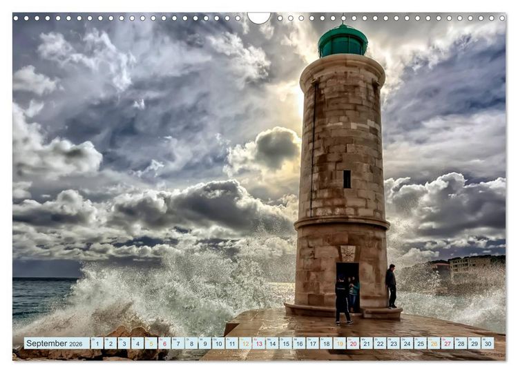 Produktbild: Leuchtt&uuml;rme - maritime Wegweiser (Wandkalender 2026 DIN A3 quer), CALVENDO Monatskalender