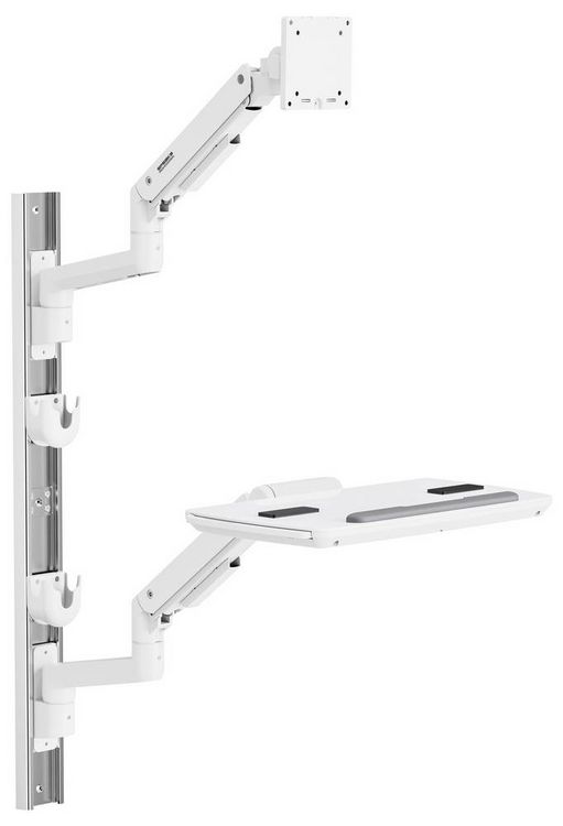 Produktbild: SpeaKa Professional Monitor-Wandhalterung SP-MM-961 1 Display(s) 43,2cm (17\") - 124,5cm (49\") Wei&szlig; H&ouml;henverstellbar, Schwenkbar