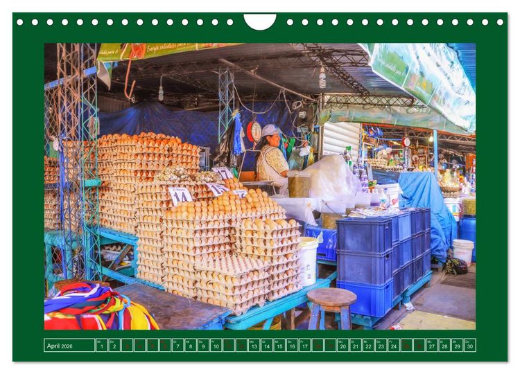 Produktbild: Bolivien - Marktimpressionen (Wandkalender 2026 DIN A4 quer), CALVENDO Monatskalender