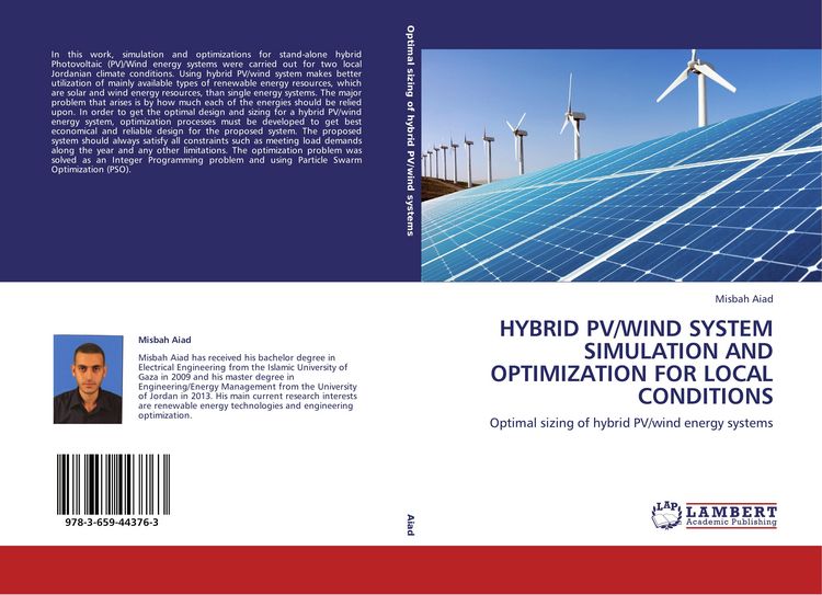 Produktbild: Hybrid PV/wind system simulation and optimization for local conditions