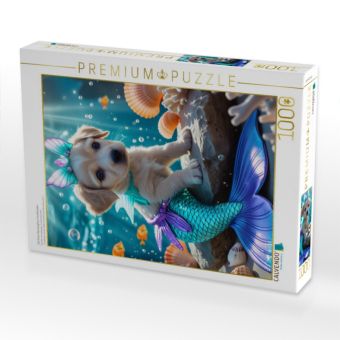 Produktbild: CALVENDO Puzzle Die kleine Meerjungfrau-Hundewelpe | 1000 Teile Lege-Gr&ouml;&szlig;e 64x48cm Foto-Puzzle f&uuml;r gl&uuml;ckliche Stunden