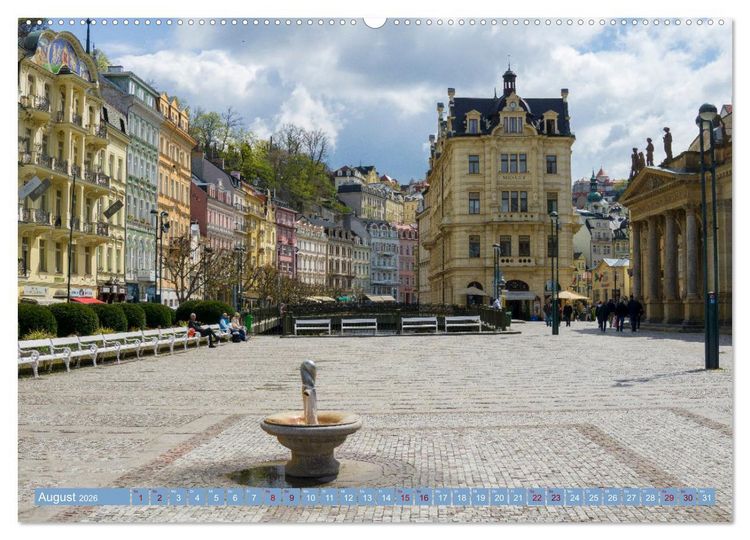 Produktbild: Karlovy Vary - Stadt der heilenden Quellen (Wandkalender 2026 DIN A2 quer), CALVENDO Monatskalender