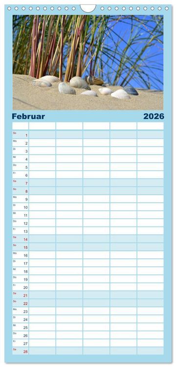 Produktbild: Familienplaner 2026 - Nordseetr&auml;umereien mit 5 Spalten (Wandkalender, 21 x 45 cm) CALVENDO