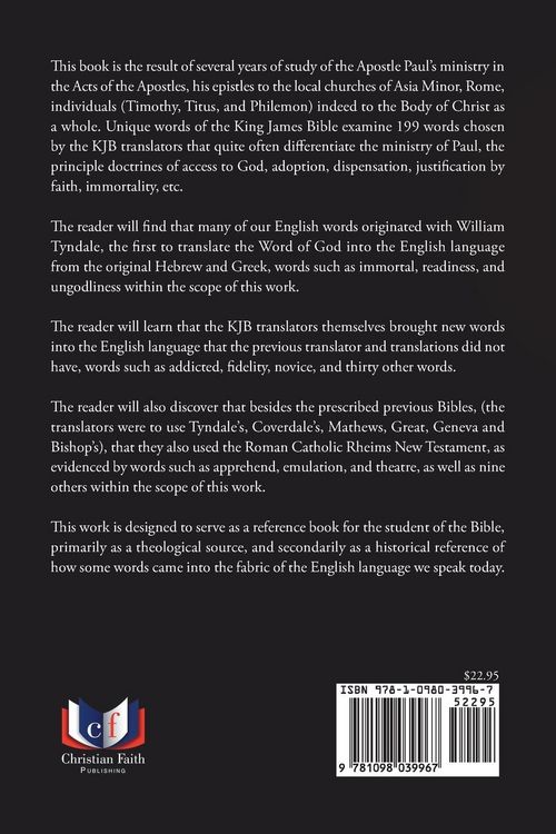 Produktbild: Unique Words of the King James Bible