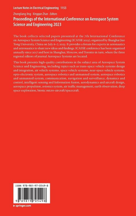 Produktbild: Proceedings of the International Conference on Aerospace System Science and Engineering 2023