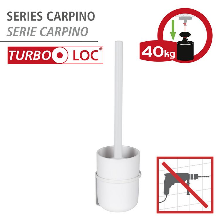 Produktbild: Turbo-Loc&reg; WC-Garnitur Mod. Carpino Wei&szlig;, Befestigen ohne Bohren