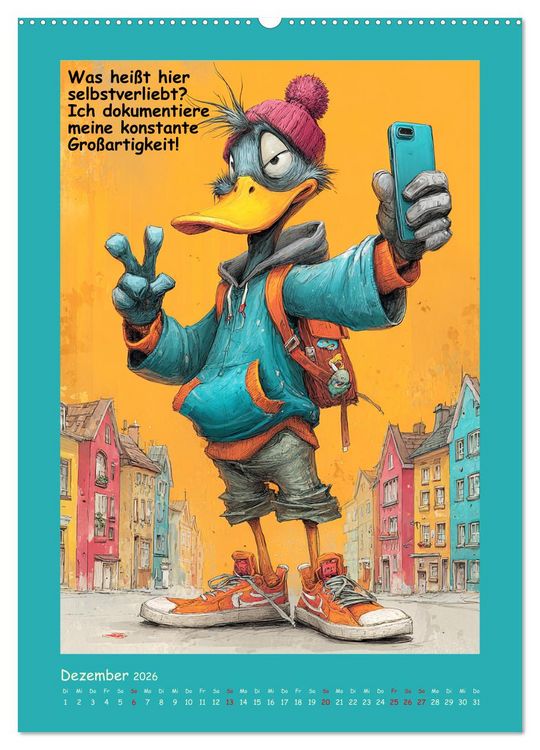 Produktbild: Quack Attacke. Enten au&szlig;er Kontrolle (hochwertiger Premium Wandkalender 2026 DIN A2 hoch), Kunstdruck in Hochglanz
