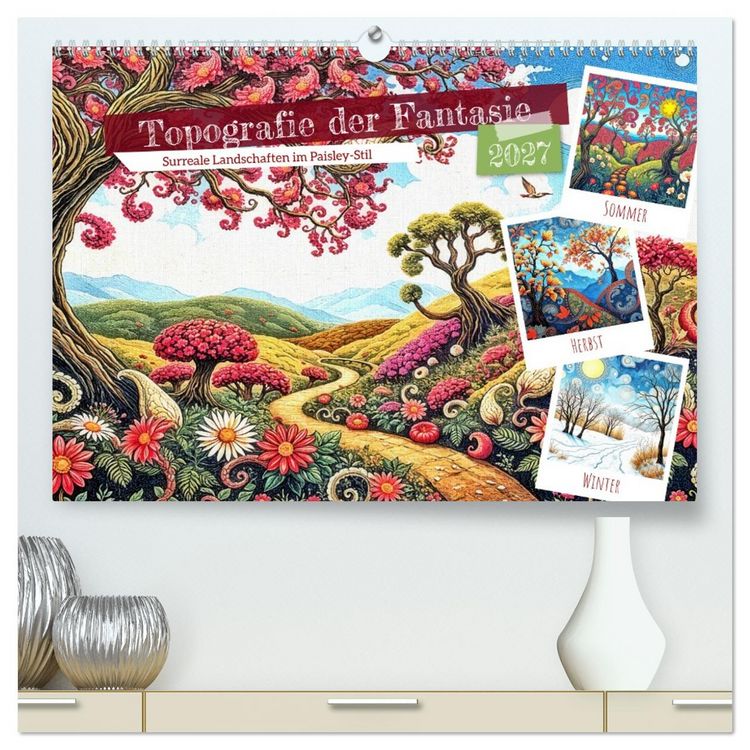 Produktbild: Topografie der Fantasie (hochwertiger Premium Wandkalender 2027 DIN A2 quer), Kunstdruck in Hochglanz