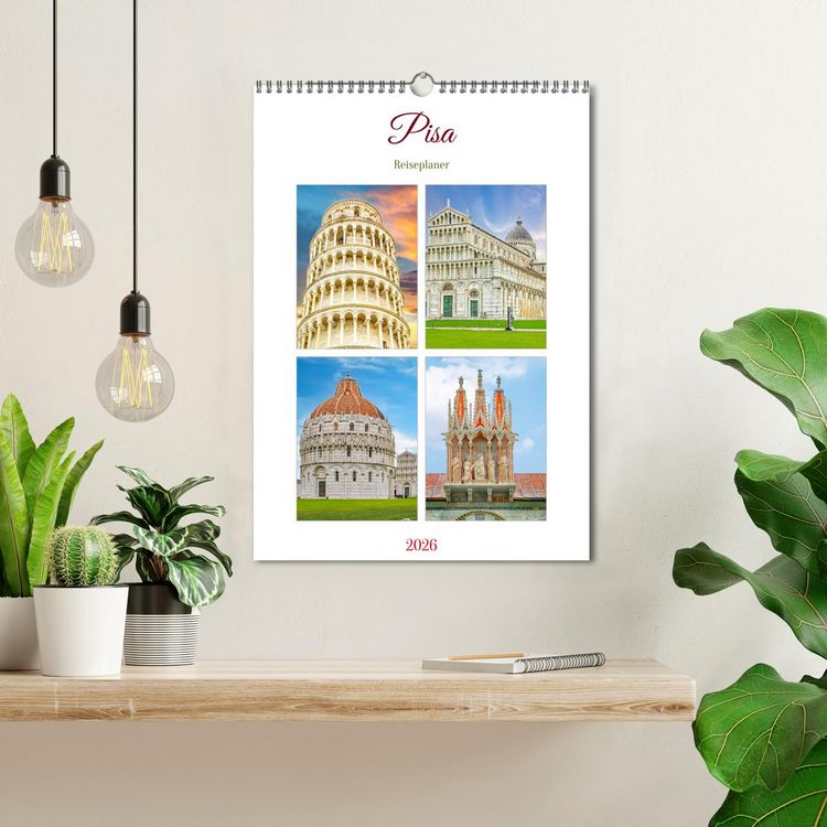 Produktbild: Pisa - Reiseplaner (Wandkalender 2026 DIN A3 hoch), CALVENDO Monatskalender