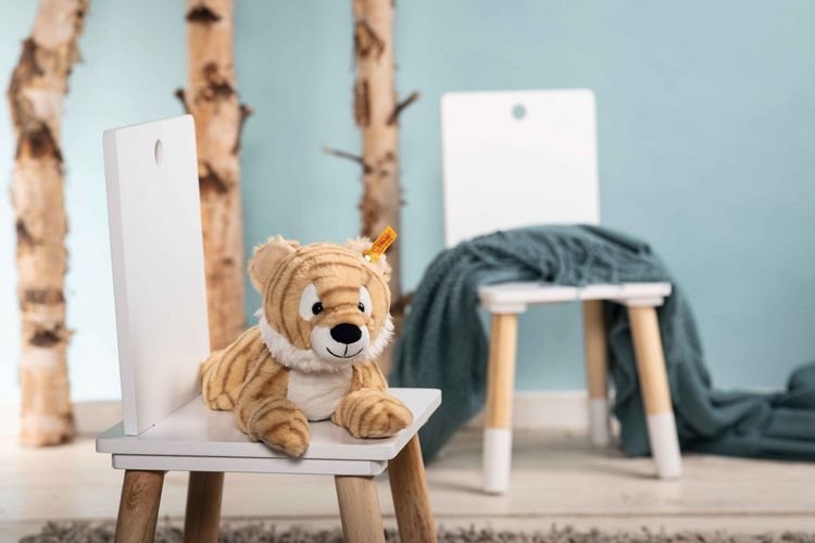 Produktbild: Steiff 067600 - Toni Tiger, liegend, beige, Pl&uuml;sch, 30 cm