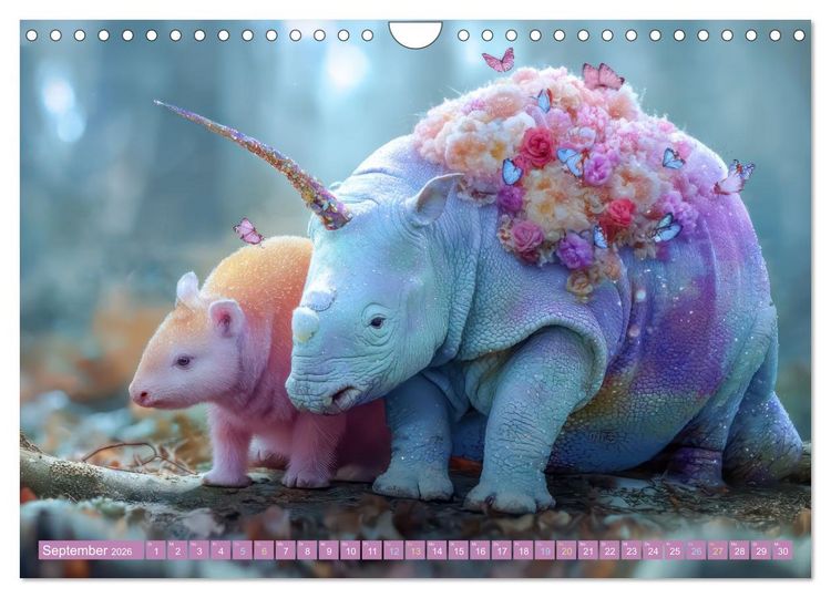 Produktbild: Humorvolle tierische Sch&ouml;pfungen - Hybridtiere (Wandkalender 2026 DIN A4 quer), CALVENDO Monatskalender