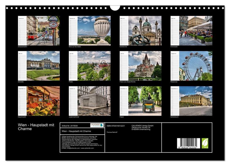 Produktbild: Wien - Haupstadt mit Charme (Wandkalender 2026 DIN A3 quer), CALVENDO Monatskalender