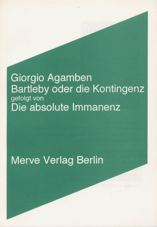 Produktbild: Bartleby oder die Kontingenz