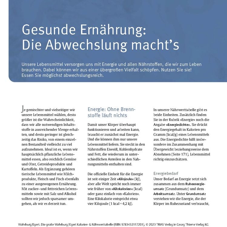 Produktbild: Die gro&szlig;e Wahrburg/Egert Kalorien-&-N&auml;hrwerttabelle