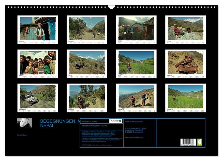 Produktbild: BEGEGNUNGEN IN NEPAL (Wandkalender 2026 DIN A2 quer), CALVENDO Monatskalender