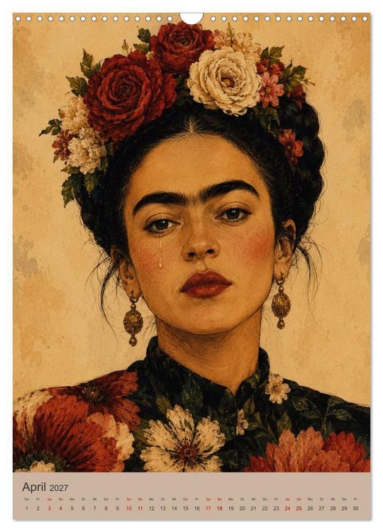 Produktbild: Boho Frauen Kunstkalender - 12 Vintage Kunstportr&auml;ts (Wandkalender 2027 DIN A3 hoch), CALVENDO Monatskalender