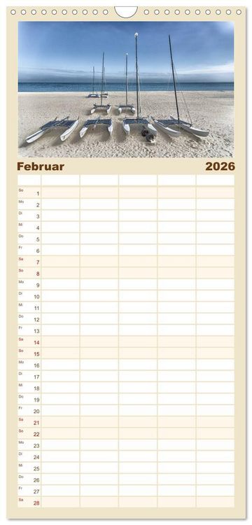 Produktbild: Familienplaner 2026 - Sylt mit 5 Spalten (Wandkalender, 21 x 45 cm) CALVENDO