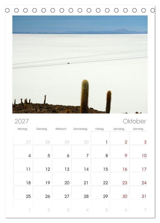 Produktbild: Tischplaner 2027 - Bolivien - Eine Wanderreise (A5 Tischkalender zum Aufstellen) CALVENDO