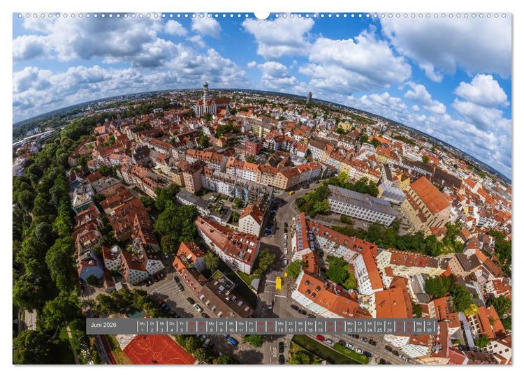 Produktbild: Meine Heimat von oben - Luftbilder von Augsburg (hochwertiger Premium Wandkalender 2026 DIN A2 quer), Kunstdruck in Hochglanz