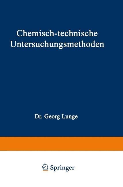 Produktbild: Chemisch-technische Untersuchungsmethoden