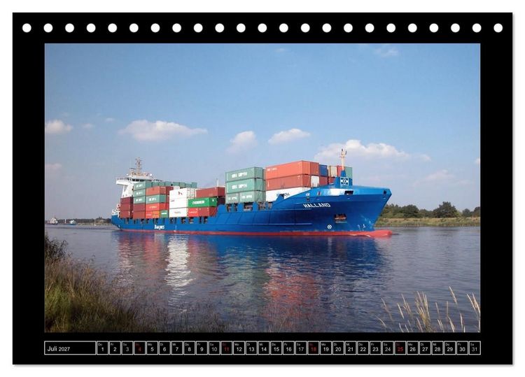Produktbild: Containerschiffe (Tischkalender 2027 DIN A5 quer), CALVENDO Monatskalender