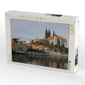 Produktbild: CALVENDO Puzzle Blick &uuml;ber die Elbe auf Mei&szlig;en | 1000 Teile Lege-Gr&ouml;&szlig;e 64x48cm Foto-Puzzle f&uuml;r gl&uuml;ckliche Stunden
