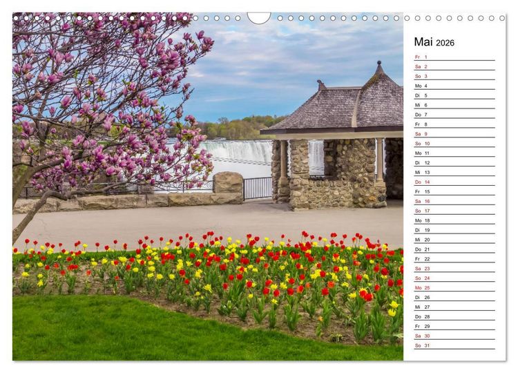 Produktbild: NIAGARAF&Auml;LLE Idyllische Impressionen bei Tag und Nacht (Wandkalender 2026 DIN A3 quer), CALVENDO Monatskalender