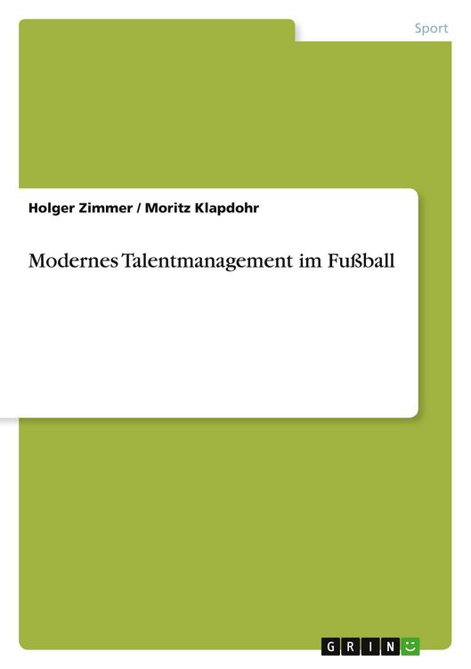 Produktbild: Modernes Talentmanagement im Fu&szlig;ball