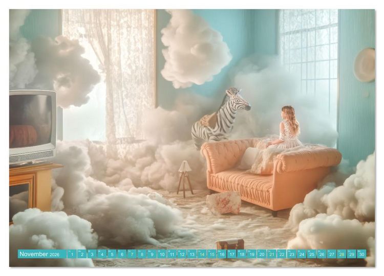 Produktbild: Traumhafte Illusionen - Imagin&auml;r und surreal (hochwertiger Premium Wandkalender 2026 DIN A2 quer), Kunstdruck in Hochglanz