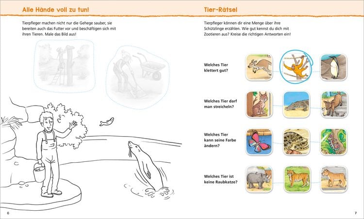 Produktbild: WAS IST WAS Kindergarten Malen Rätseln Stickern Im Zoo