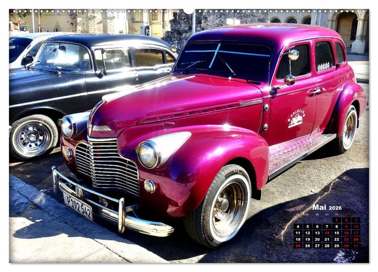 Produktbild: Chevy 1940-1941 - Mit 80 plus unterwegs in Kuba (hochwertiger Premium Wandkalender 2026 DIN A2 quer), Kunstdruck in Hochglanz