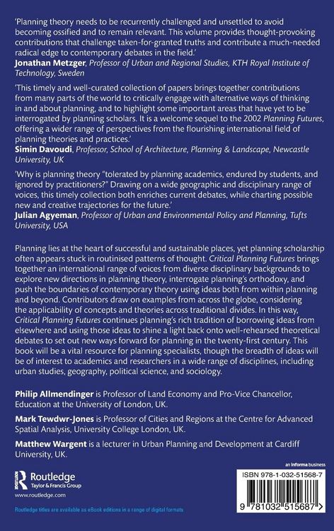 Produktbild: Critical Planning Futures