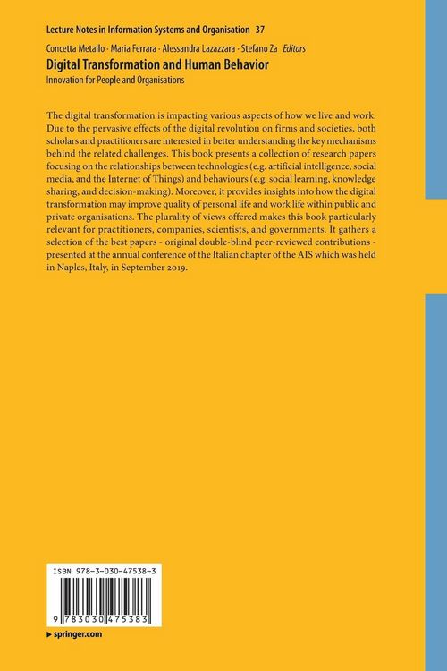 Produktbild: Digital Transformation and Human Behavior