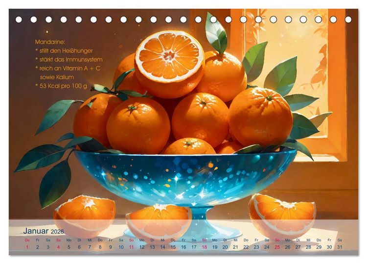 Produktbild: Low Carb Obst und Gem&uuml;se (Tischkalender 2026 DIN A5 quer), CALVENDO Monatskalender