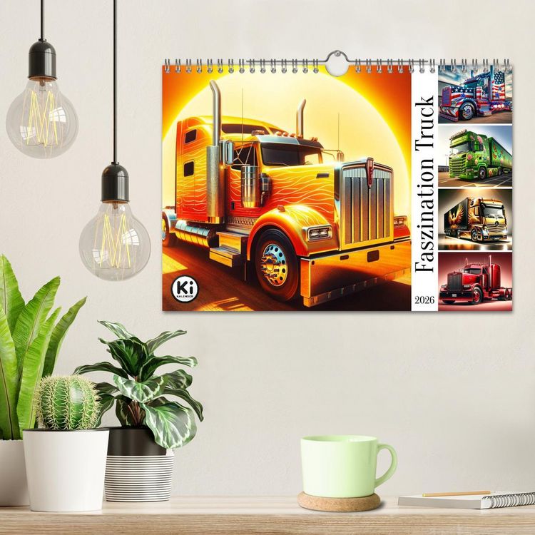 Produktbild: Faszination Truck: KI-Designs von Lack und Leistung (Wandkalender 2026 DIN A4 quer), CALVENDO Monatskalender