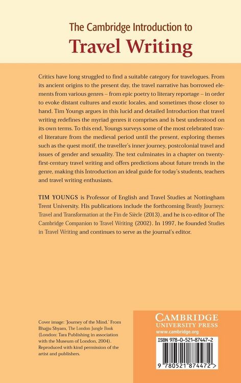 Produktbild: The Cambridge Introduction to Travel Writing. Tim Youngs